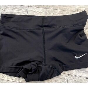 Nike Running Athletic Shorts Women's Black Embroidered Swoosh No Tag XS XSMALL